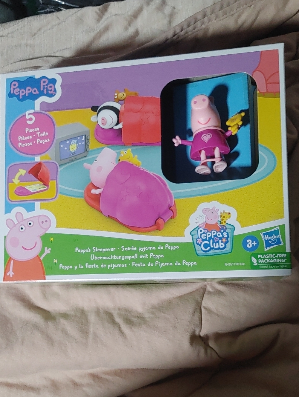 Peppa Pig Sleepover Playset - Pink & Purple